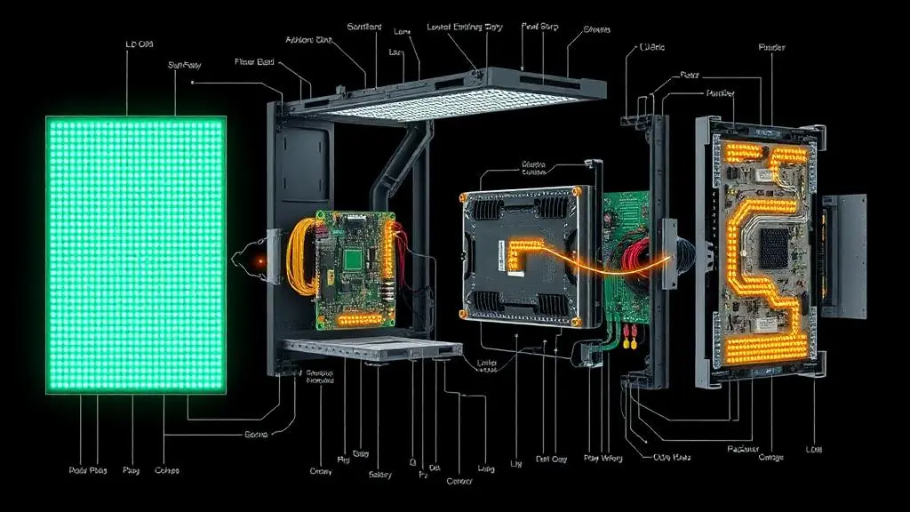 איך בנוי מסך LED — מבנה, רכיבים ושיטות בנייה