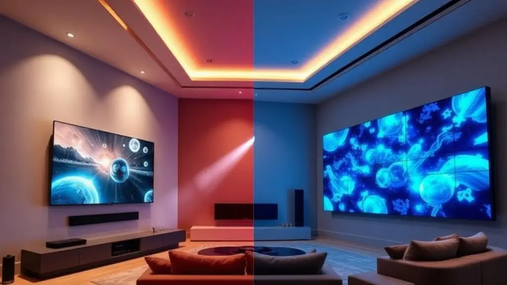 טלוויזיה, מקרן או מסך LED — מה כדאי לקולנוע ביתי?